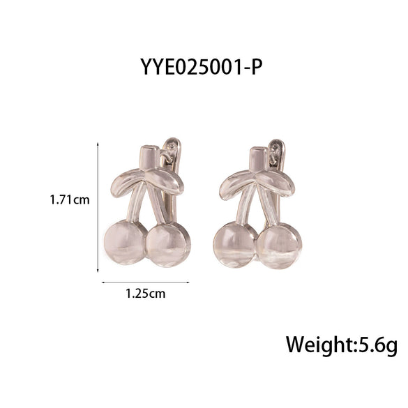 Wholesale Women's Stainless Steel Fruit Shaped Earrings With Pvd Furnace Vacuum Real Gold Plating Fresh Fashion And Simple Exquisite Design