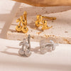 Wholesale Women's Stainless Steel Fruit Shaped Earrings With Pvd Furnace Vacuum Real Gold Plating Fresh Fashion And Simple Exquisite Design