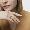 Wholesale Women's Stainless Steel Geometric Adjustable Opening Ring With Gold And Silver Color Matching And Electroplating Design