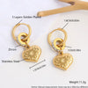 Wholesale Women's Stainless Steel Geometric And Heart Shape Electroplated Earrings