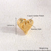 Wholesale Women's Stainless Steel Geometric And Heart Shape Electroplated Earrings