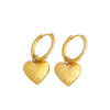 Wholesale Women's Stainless Steel Geometric And Heart Shape Electroplated Earrings