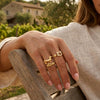 Wholesale Women's Stainless Steel Geometric Animal Ring With Vacuum Real Gold Plating In Pvd Furnace