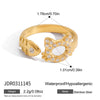 Wholesale Women's Stainless Steel Geometric Animal Ring With Vacuum Real Gold Plating In Pvd Furnace