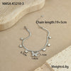 Wholesale Women's Stainless Steel Geometric Anklets With Starfish Shells And Heart Design