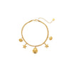Wholesale Women's Stainless Steel Geometric Anklets With Starfish Shells And Heart Design