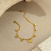 Wholesale Women's Stainless Steel Geometric Anklets With Starfish Shells And Heart Design