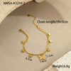 Wholesale Women's Stainless Steel Geometric Anklets With Starfish Shells And Heart Design