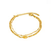 Wholesale Women's Stainless Steel Geometric Bead Bracelet With Love Pendant And Electroplating Design