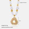 Wholesale Women's Stainless Steel Geometric Bow Star Pattern Electroplated Necklace