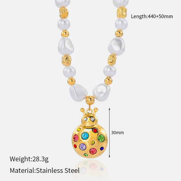 Wholesale Women's Stainless Steel Geometric Bow Star Pattern Electroplated Necklace
