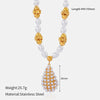 Wholesale Women's Stainless Steel Geometric Bow Star Pattern Electroplated Necklace