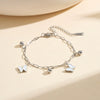 Wholesale Women's Stainless Steel Geometric Butterfly Anklet With Steel Beads Electroplated Original Design