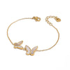 Wholesale Women's Stainless Steel Geometric Butterfly Electroplated Bracelet