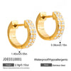 Wholesale Women's Stainless Steel Geometric Circle Pattern Vacuum Plated Earrings