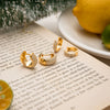 Wholesale Women's Stainless Steel Geometric Circle Pattern Vacuum Plated Earrings