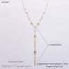 Wholesale Women's Stainless Steel Geometric Clavicle Chain Necklace Electroplated 18K Gold Fashion Ol Style