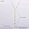 Wholesale Women's Stainless Steel Geometric Clavicle Chain Necklace Electroplated 18K Gold Fashion Ol Style