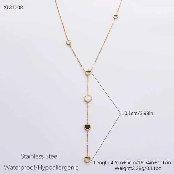 Wholesale Women's Stainless Steel Geometric Clavicle Chain Necklace Electroplated 18K Gold Fashion Ol Style