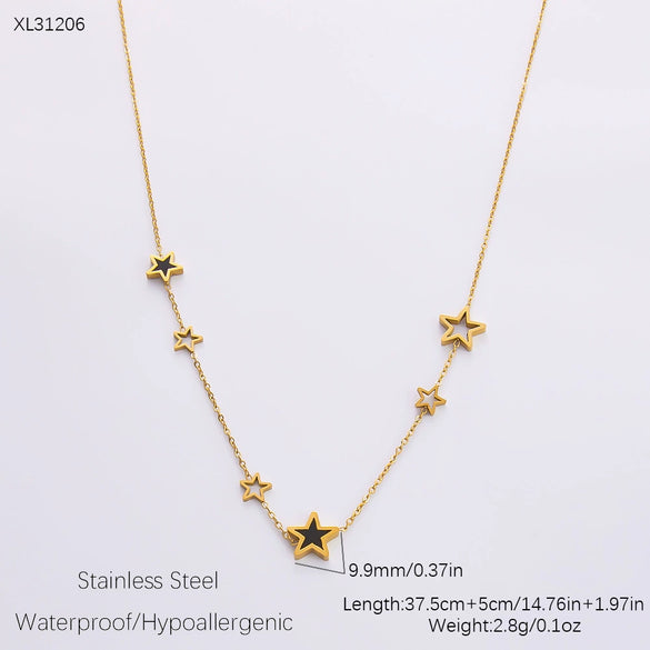 Wholesale Women's Stainless Steel Geometric Clavicle Chain Necklace Electroplated 18K Gold Fashion Ol Style