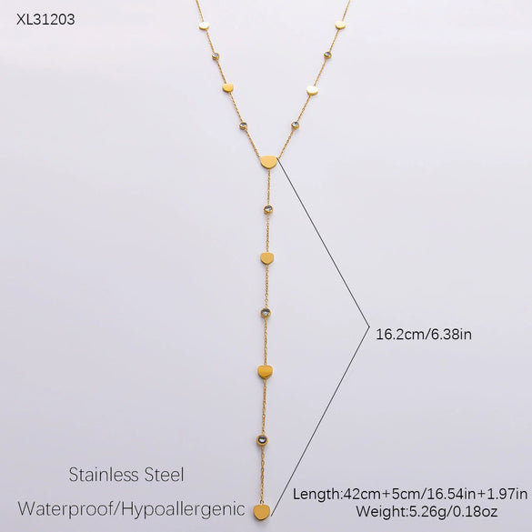 Wholesale Women's Stainless Steel Geometric Clavicle Chain Necklace Electroplated 18K Gold Fashion Ol Style
