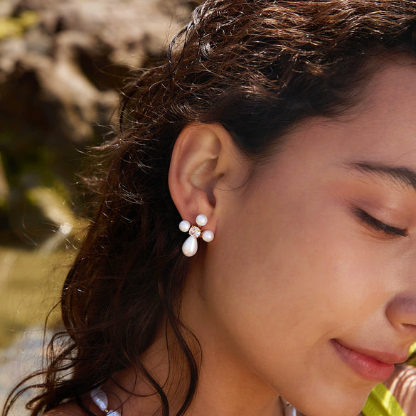 Wholesale Women's Stainless Steel Geometric Cross Earrings With Vacuum Real Gold Plating In Pvd Furnace