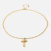 Wholesale Women's Stainless Steel Geometric Cross Necklace With Electroplating