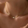 Wholesale Women's Stainless Steel Geometric Cross Pendant Necklace With Real Gold Plating In The Furnace