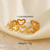 Wholesale Women's Stainless Steel Geometric Cross Ring 18K Gold Plated