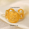Wholesale Women's Stainless Steel Geometric Cross Ring 18K Gold Plated