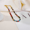 Wholesale Women's Stainless Steel Geometric Crystal Color Zircon Electroplated Bracelet Highend Jewelry