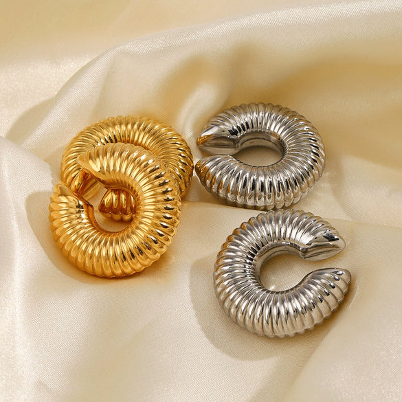 Wholesale Women's Stainless Steel Geometric Cshaped Electroplated Ear Bone Clip