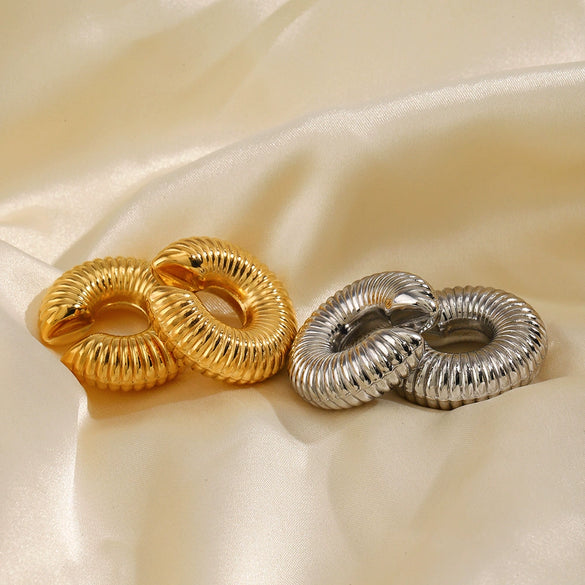 Wholesale Women's Stainless Steel Geometric Cshaped Electroplated Ear Bone Clip