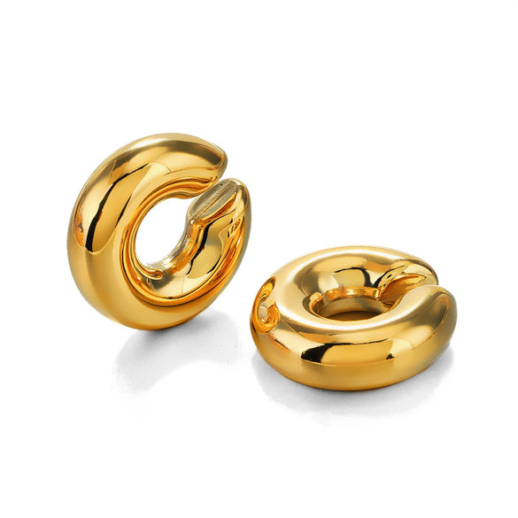 Wholesale Women's Stainless Steel Geometric Cshaped Electroplated Ear Bone Clip