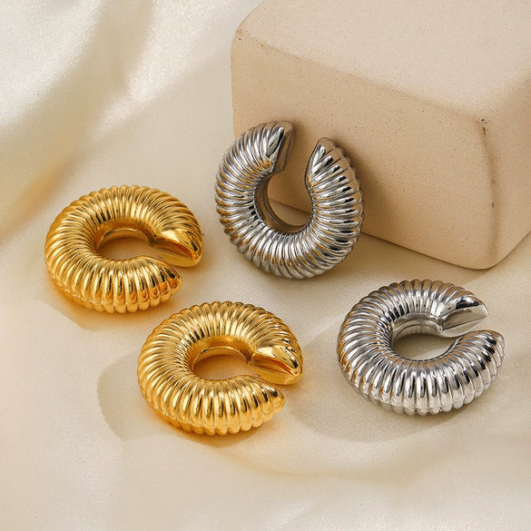 Wholesale Women's Stainless Steel Geometric Cshaped Electroplated Ear Bone Clip