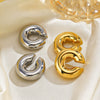 Wholesale Women's Stainless Steel Geometric Cshaped Electroplated Ear Bone Clip