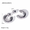 Wholesale Women's Stainless Steel Geometric Cshaped Electroplated Earrings Jewelry