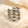 Wholesale Women's Stainless Steel Geometric Cshaped Fashion Cold Wind Electroplated Ear Clip Jewelry