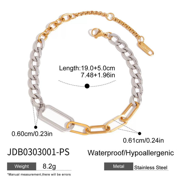 Wholesale Women's Stainless Steel Geometric Cuban Zircon Bracelet With Electroplating Light Luxury High End Metal Chain Non Fading Titanium Steel
