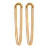 Wholesale Women's Stainless Steel Geometric Curved Chain Long Tassel Earrings With Electroplating Design