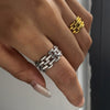 Wholesale Women's Stainless Steel Geometric Design Ring With Electroplating