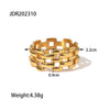 Wholesale Women's Stainless Steel Geometric Design Ring With Electroplating