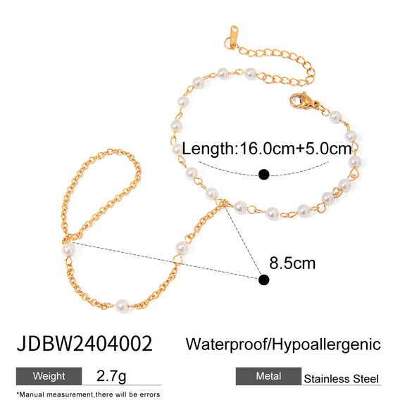 Wholesale Women's Stainless Steel Geometric Diamond Inlaid Ring Bracelet