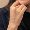 Wholesale Women's Stainless Steel Geometric Diamond Inlaid Ring Bracelet