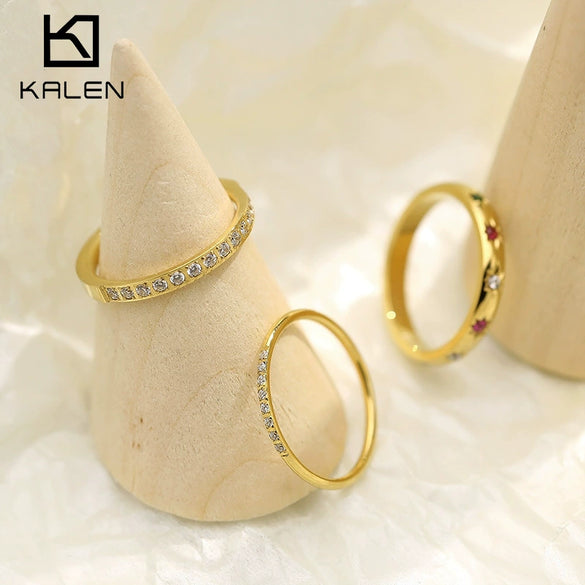 Wholesale Women's Stainless Steel Geometric Diamond Set Ring And Bracelet
