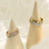 Wholesale Women's Stainless Steel Geometric Diamond Set Ring And Bracelet