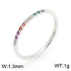 Wholesale Women's Stainless Steel Geometric Diamond Set Ring And Bracelet