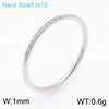 Wholesale Women's Stainless Steel Geometric Diamond Set Ring And Bracelet