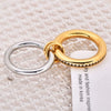 Wholesale Women's Stainless Steel Geometric Doublelayer Ring Electroplated Fashion Jewelry