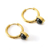 Wholesale Women's Stainless Steel Geometric Drop Shape Electroplated Earrings